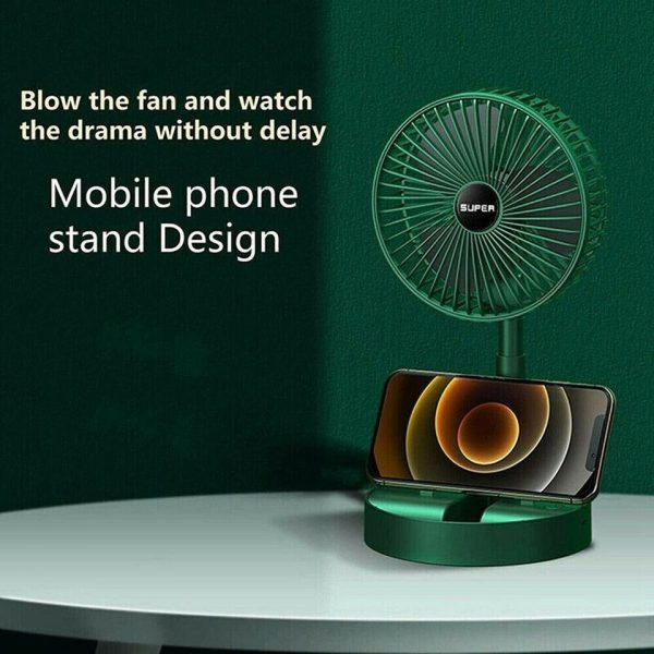 Electric – Telescopic Folding Floor Fan Summer Silent Desktop Retractable Fan For Office Bedroom School Usb Ventilator (usb Operated)