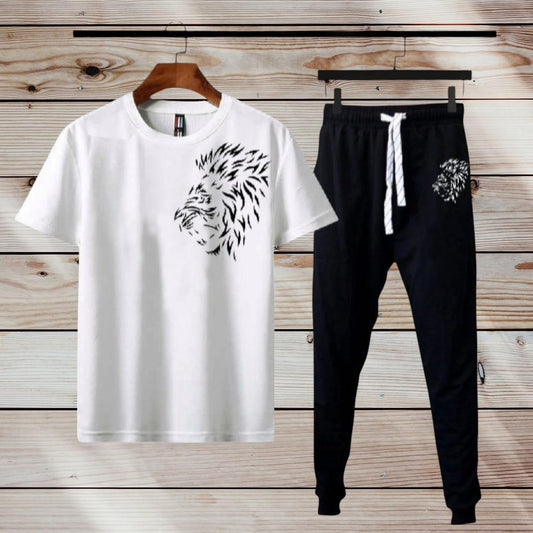 Men's Printed Polyester Track Suit - 2 Pcs Set for Comfort and Style Product