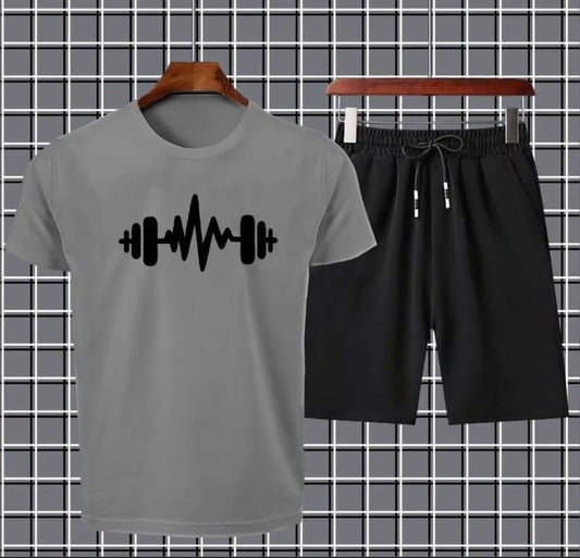 Men's Jersey Printed T-Shirt & Shorts Tracksuit