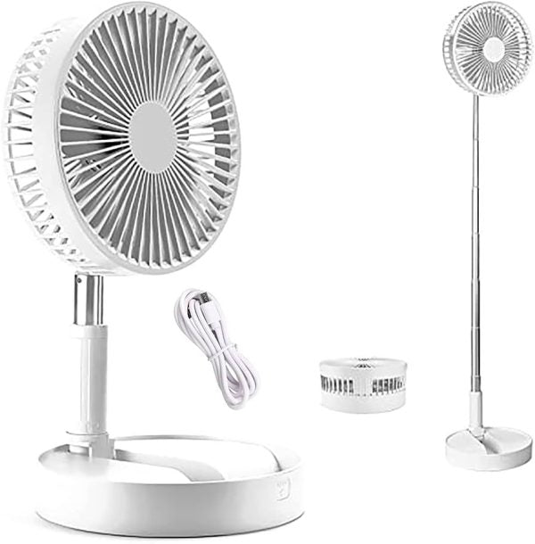 Electric – Telescopic Folding Floor Fan Summer Silent Desktop Retractable Fan For Office Bedroom School Usb Ventilator (usb Operated)