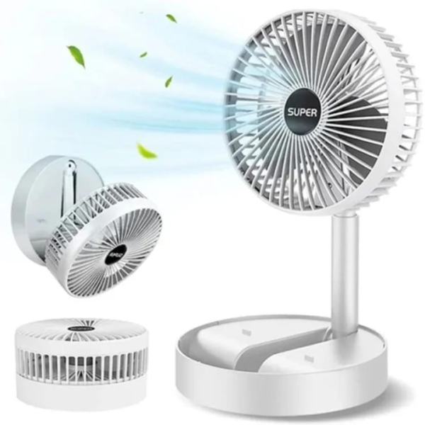 Electric – Telescopic Folding Floor Fan Summer Silent Desktop Retractable Fan For Office Bedroom School Usb Ventilator (usb Operated)